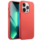 JETech Silicone Case for iPhone 13 Pro 6.1-Inch, Silky-Soft Touch Full-Body Protective Phone Case, Shockproof Cover with Microfiber Lining (Pink Pomelo)